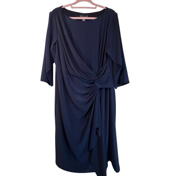 Jessica Howard Navy Blue Dress - Size 16W - Picture 2 of 11